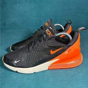 Nike Air Max 270 Black Total Orange Men’s Size 9.5 AH8050-030